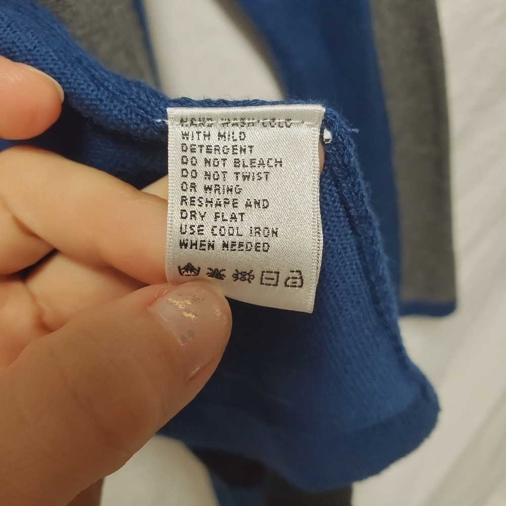 Augustine silk color block cardigan size Small - Picture 3 of 5